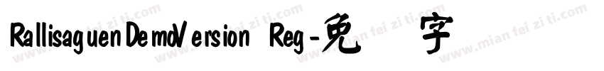 RallisaguenDemoVersion Reg字体转换